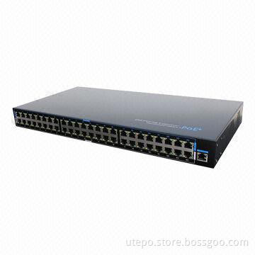 10/100Mbps 24 Ports PoE Ethernet Injector, Each Port Up to 25W, Fast Installation, Easily Operating